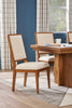 Scott Living Henri Dining Chair with Polyester Fabric, Wood - Brown & Cream | Chaise de salle à manger Henri de Scott Living en bois avec tissu de polyester - brune et crème