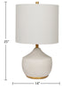 Kort & Co. 25" Iris Cream and Gold Ceramic Table Lamp|Lampe de table Iris de Kort & Co. de 25 po en céramique, crème et dorée