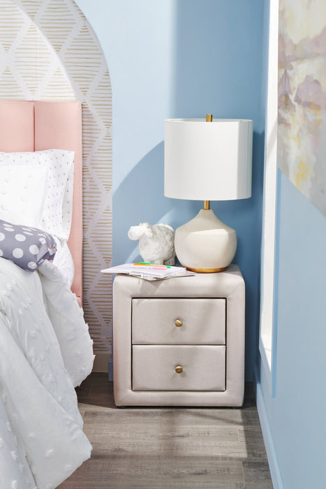Lampe de table Iris de Kort & Co. de 25 po en céramique, crème et dorée