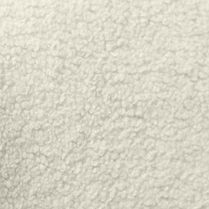 Fauteuil d’appoint pivotant courbé Ivie de 28,7 po en tissu de chenille bouclé - blanc