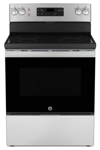 Cuisinière électrique GE de 5 pi³ avec élément de cuisson double et mode sabbat certifié - acier ino…