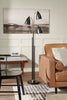 Jetty 62" Black and Gold 3-Light Floor Lamp|Lampe à pied Jetty de 62 po noire et dorée à 3 ampoules