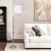 Kort & Co. Joss 61" Brushed Steel Floor Lamp with USB Charging and Built-In Side Table|Lampe à pied Joss de Kort & Co. de 61 po acier brossé avec recharge USB et table d’appoint intégrée