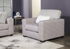 Made in Canada Koda 41" Chenille and Faux Fur Fabric Chair with Removable Cushions - Plush Paloma Grey | Fauteuil Koda de 41 po fabriqué au Canada en tissu de chenille et de fausse fourrure avec coussins amovibles - gris Paloma luxueux
