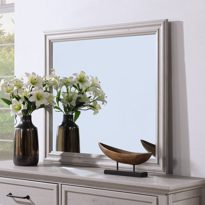 Miroir de commode de chambre à coucher Kylie, à fixer au meuble ou à suspendre au mur - sable