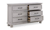 Kylie Bedroom 6-Drawer Dresser, 60"W x 36"H - Sand | Commode de chambre à coucher Kylie de 60 po (l) x 36 po (H) à 6 tiroirs - sable