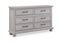 Commode de chambre à coucher Kylie de 60 po (l) x 36 po (H) à 6 tiroirs - sable