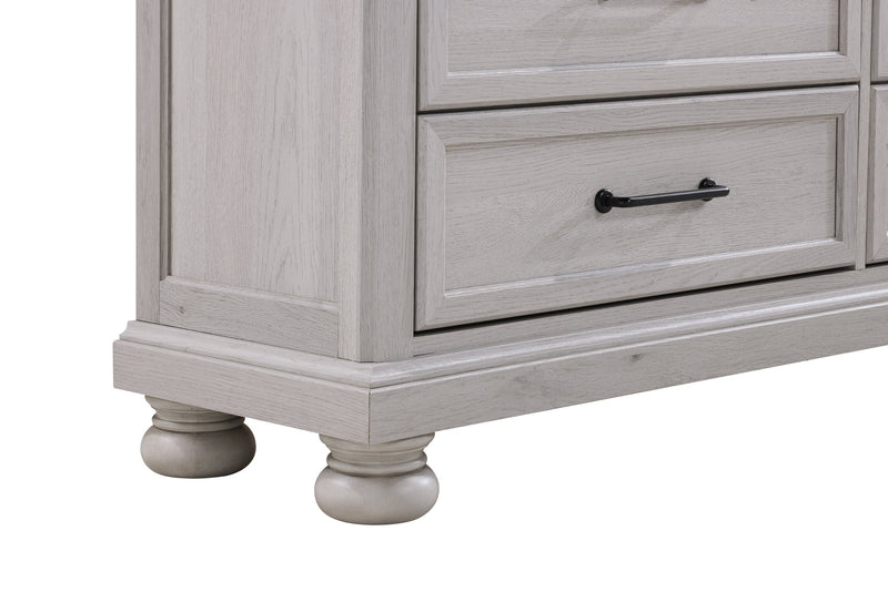 Commode de chambre à coucher Kylie de 60 po (l) x 36 po (H) à 6 tiroirs - sable