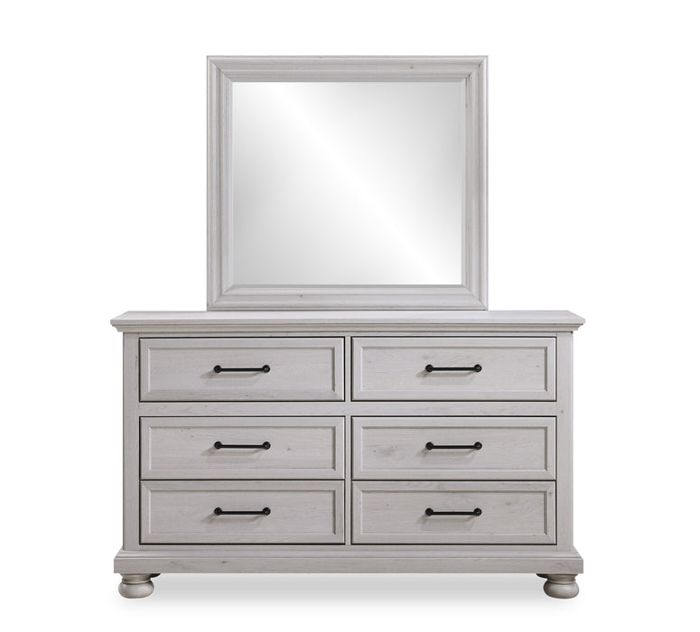 Commode de chambre à coucher Kylie de 60 po (l) x 36 po (H) à 6 tiroirs - sable