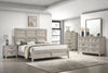 Lara 6pc Bedroom Set with Bed, Dresser, Mirror & Nightstand, Antique Grey - King Size | Ensemble de chambre à coucher Lara 6 pièces avec lit, commode, miroir et table de nuit, gris antique - format très grand lit