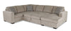 Made in Canada Legend 3-Piece Right-Facing Chenille Fabric Sleeper Sectional with Storage Chaise - Platinum Beige | Sofa-lit sectionnel de droite Legend 3 pièces fabriqué au Canada en tissu de chenille avec fauteuil long de rangement - beige platine