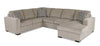 Made in Canada Legend 3-Piece Right-Facing Chenille Fabric Sleeper Sectional with Storage Chaise - Platinum Beige | Sofa-lit sectionnel de droite Legend 3 pièces fabriqué au Canada en tissu de chenille avec fauteuil long de rangement - beige platine