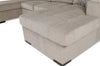 Made in Canada Legend 3-Piece Right-Facing Chenille Fabric Sleeper Sectional with Storage Chaise - Platinum Beige | Sofa-lit sectionnel de droite Legend 3 pièces fabriqué au Canada en tissu de chenille avec fauteuil long de rangement - beige platine