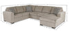 Made in Canada Legend 3-Piece Right-Facing Chenille Fabric Sleeper Sectional with Storage Chaise - Platinum Beige | Sofa-lit sectionnel de droite Legend 3 pièces fabriqué au Canada en tissu de chenille avec fauteuil long de rangement - beige platine