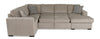 Made in Canada Legend 3-Piece Right-Facing Chenille Fabric Sleeper Sectional with Storage Chaise - Platinum Beige | Sofa-lit sectionnel de droite Legend 3 pièces fabriqué au Canada en tissu de chenille avec fauteuil long de rangement - beige platine