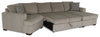 Made in Canada Legend 3-Piece Left-Facing Chenille Fabric Cuddler Sleeper Sectional with Chaise - Platinum Beige | Sofa-lit sectionnel enveloppant de gauche Legend 3 pièces fabriqué au Canada en tissu de chenille avec fauteuil long - beige platine