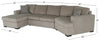 Made in Canada Legend 3-Piece Right-Facing Chenille Fabric Cuddler Sleeper Sectional with Chaise - Platinum Beige | Sofa-lit sectionnel enveloppant de droite Legend 3 pièces fabriqué au Canada en tissu de chenille avec fauteuil long - beige platine