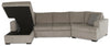 Made in Canada Legend 3-Piece Right-Facing Chenille Fabric Cuddler Sleeper Sectional with Chaise - Platinum Beige | Sofa-lit sectionnel enveloppant de droite Legend 3 pièces fabriqué au Canada en tissu de chenille avec fauteuil long - beige platine