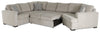 Made in Canada Legend 3-Piece Right-Facing Chenille Fabric Cuddler Sleeper Sectional - Platinum Beige | Sofa-lit sectionnel de droite Legend 3 pièces fabriqué au Canada en tissu de chenille avec fauteuil enveloppant - beige platine