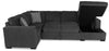 Made in Canada Legend 3-Piece Right-Facing Chenille Fabric Sleeper Sectional with Storage Chaise - Pepper Grey | Sofa-lit sectionnel de droite Legend 3 pièces fabriqué au Canada en tissu de chenille avec fauteuil long de rangement - gris poivre