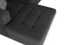 Made in Canada Legend 2-Piece Left-Facing Chenille Fabric Sleeper Sectional with Storage Chaise - Pepper Grey | Sofa-lit sectionnel de gauche Legend 2 pièces fabriqué au Canada en tissu de chenille avec fauteuil long de rangement - gris poivre