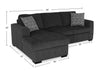 Made in Canada Legend 2-Piece Left-Facing Chenille Fabric Sleeper Sectional with Storage Chaise - Pepper Grey | Sofa-lit sectionnel de gauche Legend 2 pièces fabriqué au Canada en tissu de chenille avec fauteuil long de rangement - gris poivre