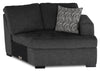Made in Canada Legend 2-Piece Right-Facing Chenille Fabric Cuddler Sectional - Pepper Grey | Sofa sectionnel de droite Legend 2 pièces fabriqué au Canada en tissu de chenille avec fauteuil enveloppant - gris poivre