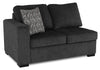 Made in Canada Legend 2-Piece Right-Facing Chenille Fabric Cuddler Sectional - Pepper Grey | Sofa sectionnel de droite Legend 2 pièces fabriqué au Canada en tissu de chenille avec fauteuil enveloppant - gris poivre