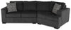 Made in Canada Legend 2-Piece Right-Facing Chenille Fabric Cuddler Sectional - Pepper Grey | Sofa sectionnel de droite Legend 2 pièces fabriqué au Canada en tissu de chenille avec fauteuil enveloppant - gris poivre