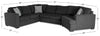 Made in Canada Legend 3-Piece Right-Facing Chenille Fabric Cuddler Sleeper Sectional - Pepper Grey | Sofa-lit sectionnel de droite Legend 3 pièces fabriqué au Canada en tissu de chenille avec fauteuil enveloppant - gris poivre