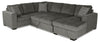Made in Canada Legend 3-Piece Right-Facing Chenille Fabric Sleeper Sectional with Storage Chaise - Pewter Brown | Sofa-lit sectionnel de droite Legend 3 pièces fabriqué au Canada en tissu de chenille avec fauteuil long de rangement - brun étain