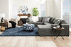 Made in Canada Legend 3-Piece Right-Facing Chenille Fabric Sleeper Sectional with Storage Chaise - Pewter Brown | Sofa-lit sectionnel de droite Legend 3 pièces fabriqué au Canada en tissu de chenille avec fauteuil long de rangement - brun étain