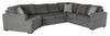 Made in Canada Legend 3-Piece Left-Facing Chenille Fabric Cuddler Sleeper Sectional - Pewter Brown | Sofa-lit sectionnel de gauche Legend 3 pièces fabriqué au Canada en tissu de chenille avec fauteuil enveloppant - brun étain