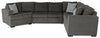 Made in Canada Legend 3-Piece Left-Facing Chenille Fabric Cuddler Sleeper Sectional - Pewter Brown | Sofa-lit sectionnel de gauche Legend 3 pièces fabriqué au Canada en tissu de chenille avec fauteuil enveloppant - brun étain