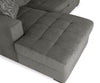 Made in Canada Legend 2-Piece Left-Facing Chenille Fabric Sleeper Sectional with Storage Chaise - Pewter Brown | Sofa-lit sectionnel de gauche Legend 2 pièces fabriqué au Canada en tissu de chenille avec fauteuil long de rangement - brun étain