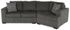 Made in Canada Legend 2-Piece Right-Facing Chenille Fabric Cuddler Sectional - Pewter Brown | Sofa sectionnel de droite Legend 2 pièces fabriqué au Canada en tissu de chenille avec fauteuil enveloppant - brun étain