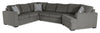 Made in Canada Legend 3-Piece Right-Facing Chenille Fabric Cuddler Sleeper Sectional - Pewter Brown | Sofa-lit sectionnel de droite Legend 3 pièces fabriqué au Canada en tissu de chenille avec fauteuil enveloppant - brun étain