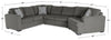 Made in Canada Legend 3-Piece Right-Facing Chenille Fabric Cuddler Sleeper Sectional - Pewter Brown | Sofa-lit sectionnel de droite Legend 3 pièces fabriqué au Canada en tissu de chenille avec fauteuil enveloppant - brun étain