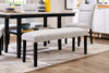 Libra Dining Bench with Polyester Fabric, 48"W - Grey | Banc de salle à manger Libra de 48 po (L) en tissu de polyester - gris