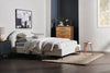 20" Beige Concrete Table Lamp with Linen Shade|Lampe de table de 20 po béton beige avec abat-jour lin