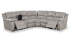 Marcel 6-Piece Genuine Leather Power Reclining Sectional with Storage Console and USB Port - Grey | Sofa sectionnel à inclinaison électrique Marcel 6 pièces en cuir véritable avec console de rangement et port USB - gris