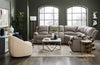 Marcel 6-Piece Genuine Leather Power Reclining Sectional with Storage Console and USB Port - Grey | Sofa sectionnel à inclinaison électrique Marcel 6 pièces en cuir véritable avec console de rangement et port USB - gris