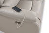 Marcel 6-Piece Genuine Leather Power Reclining Sectional with Storage Console and USB Port - Grey | Sofa sectionnel à inclinaison électrique Marcel 6 pièces en cuir véritable avec console de rangement et port USB - gris