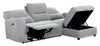 Meadow 2-Piece Right-Facing Chenille Fabric Power Reclining Sectional with Storage Chaise - River Grey | Sofa sectionnel de droite à inclinaison électrique Meadow 2 pièces en tissu de chenille avec fauteuil long de rangement - gris rivière