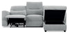 Meadow 2-Piece Right-Facing Chenille Fabric Power Reclining Sectional with Storage Chaise - River Grey | Sofa sectionnel de droite à inclinaison électrique Meadow 2 pièces en tissu de chenille avec fauteuil long de rangement - gris rivière