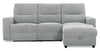 Meadow 2-Piece Right-Facing Chenille Fabric Power Reclining Sectional with Storage Chaise - River Grey | Sofa sectionnel de droite à inclinaison électrique Meadow 2 pièces en tissu de chenille avec fauteuil long de rangement - gris rivière
