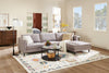 Metro 2-Piece Right-Facing Fabric Sectional with Chaise and Tufted Seat Cushions - Grey | Sofa sectionnel de droite Metro 2 pièces en tissu avec fauteuil long et coussins de siège capitonnés - gris