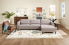 Metro 2-Piece Right-Facing Fabric Sectional with Chaise and Tufted Seat Cushions - Grey | Sofa sectionnel de droite Metro 2 pièces en tissu avec fauteuil long et coussins de siège capitonnés - gris