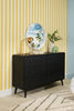 Milan Bedroom 6-Drawer Dresser, Mid-Century Modern, 59"W x 36"H - Black | Commode de chambre à coucher moderne du milieu du 20e siècle Milan de 59 po (l) x 36 po (H) à 6 tiroirs - noire