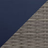 Naples Outdoor Patio Chair - Hand-Woven Resin Wicker, UV & Weather Resistant - Natural/Blue | Fauteuil Naples pour la terrasse à l’extérieur - osier en résine tressé à la main, résistant aux rayons UV et aux intempéries - naturel et bleu